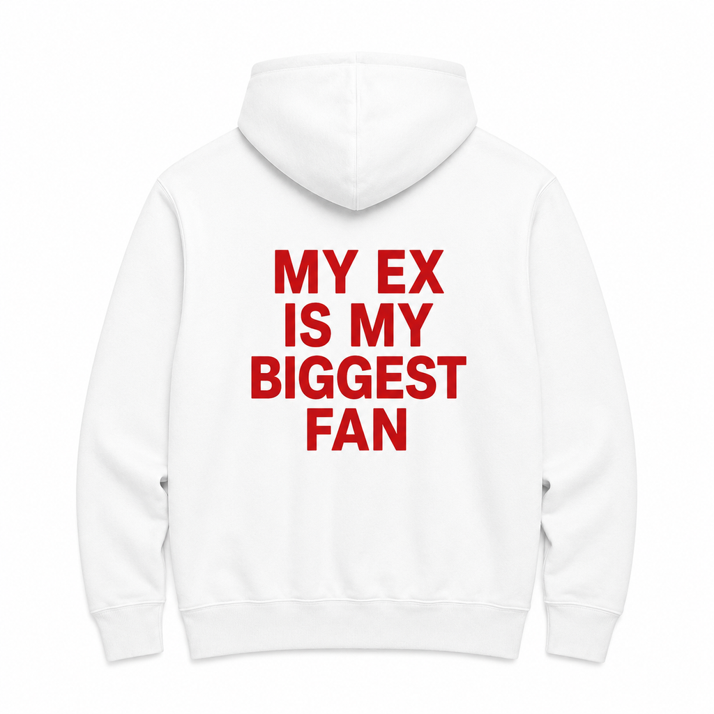 I'M BORING BABY- WHITE HOODIE