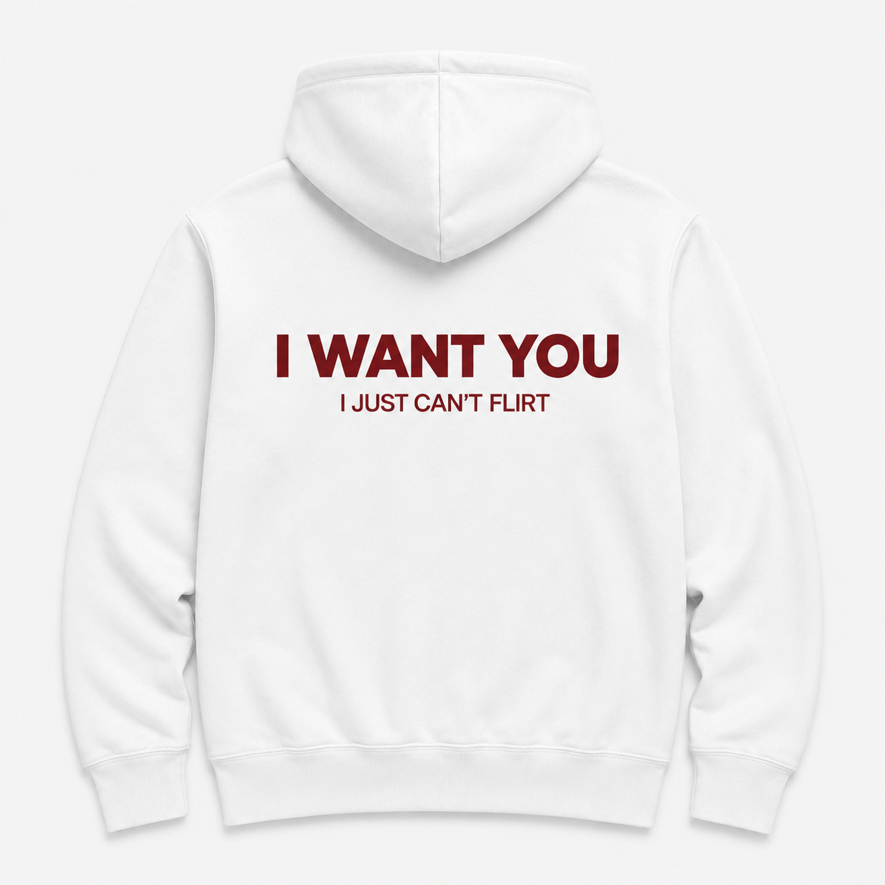i want you - WHITE HOODIE