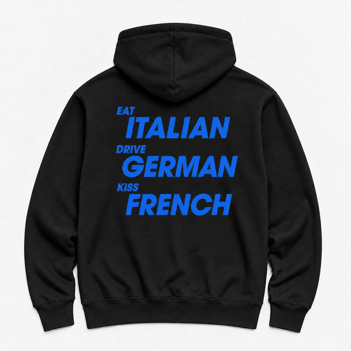 eat italian - HOODIE — Czarny — tył