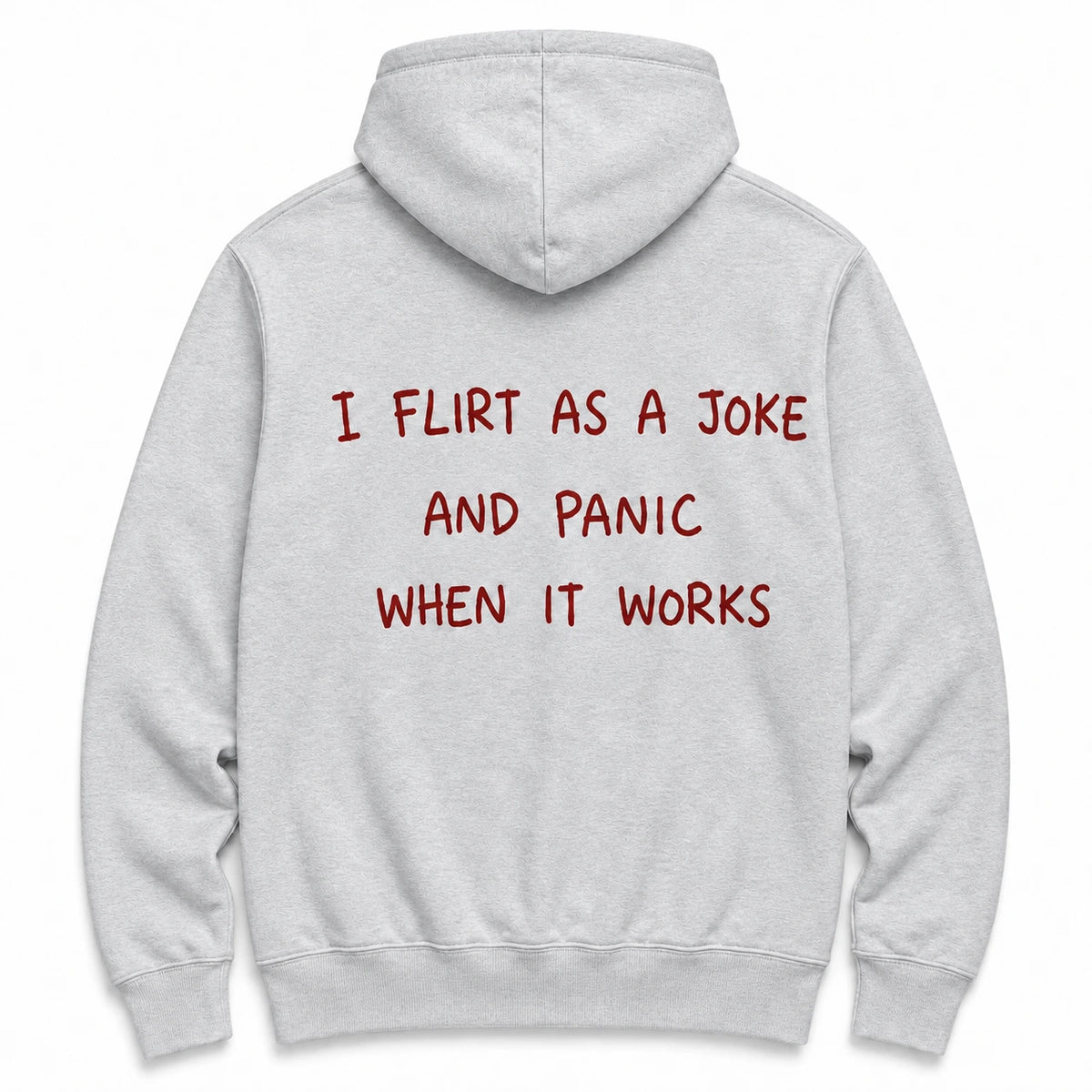 I flirt as a joke - HOODIE — Szary — tył