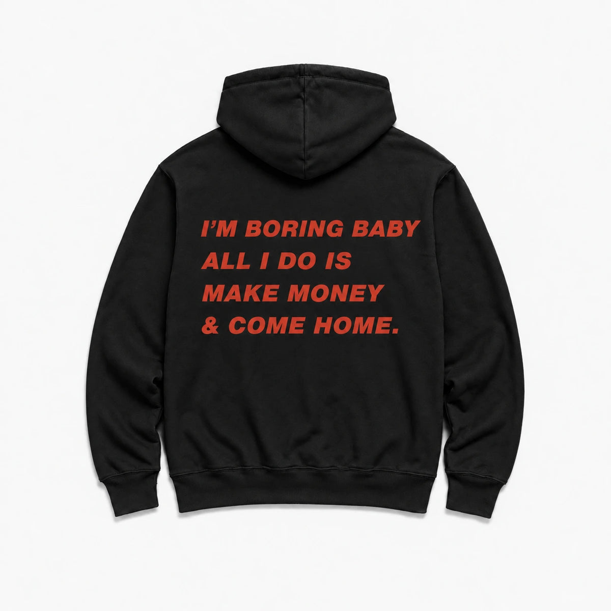 I'M BORING BABY - HOODIE — Czarny — tył