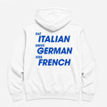 eat italian - HOODIE — Biały — tył