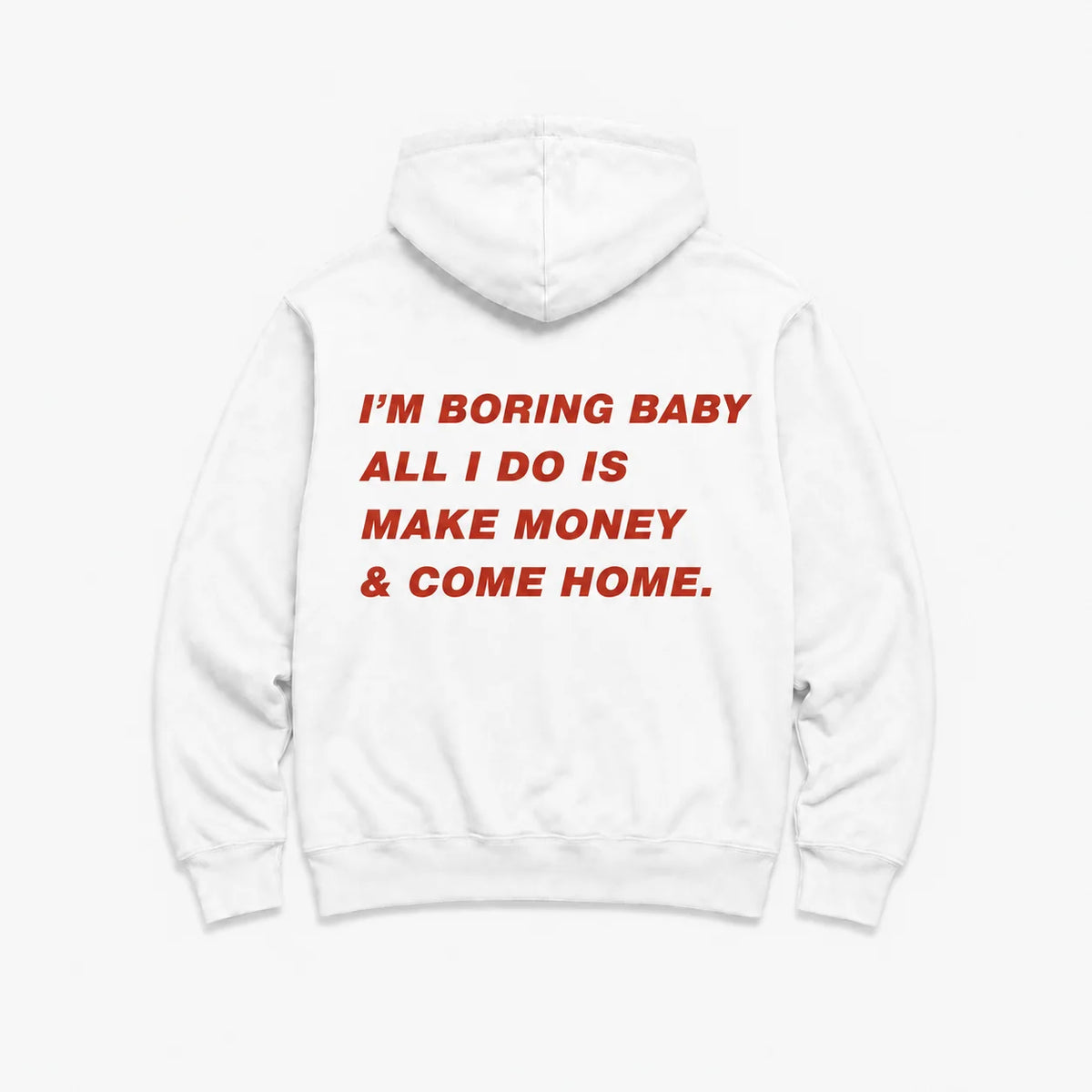 I'M BORING BABY - HOODIE — Biały — tył