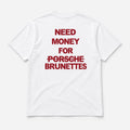 Need Money for Brunettes - TEE — Biały — tył