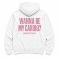 WANNA BE MY CARDIO - HOODIE — Biały — tył